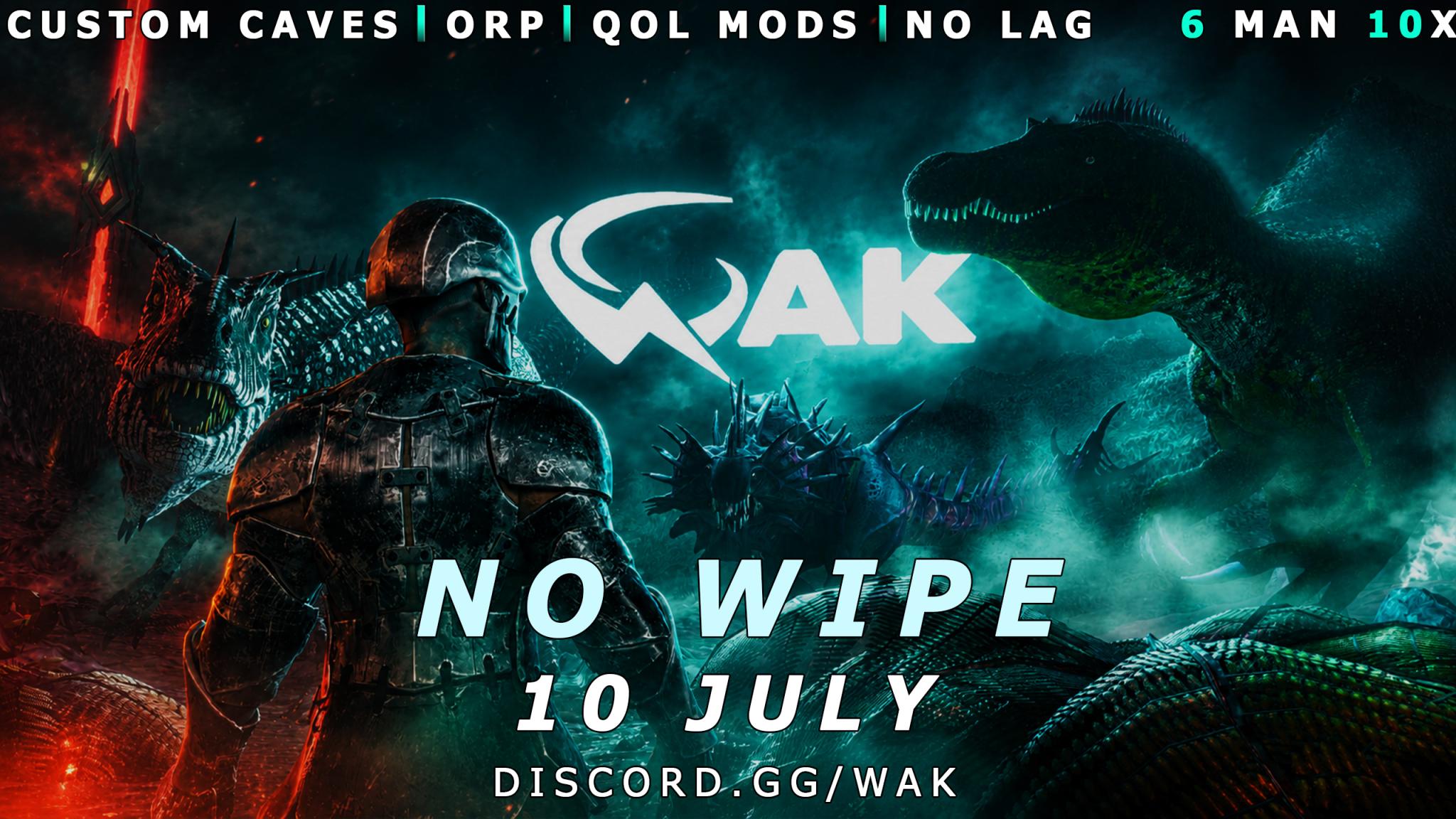 Discovery splash banner for WAK NOWIPE Discord server