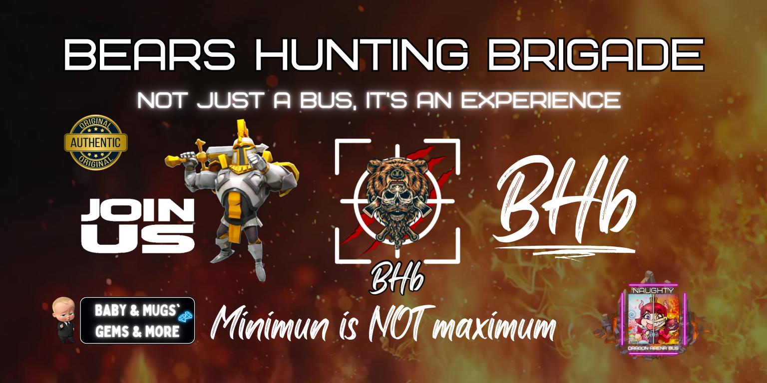 Discovery splash banner for Bear’s Hunting Brigade Discord server