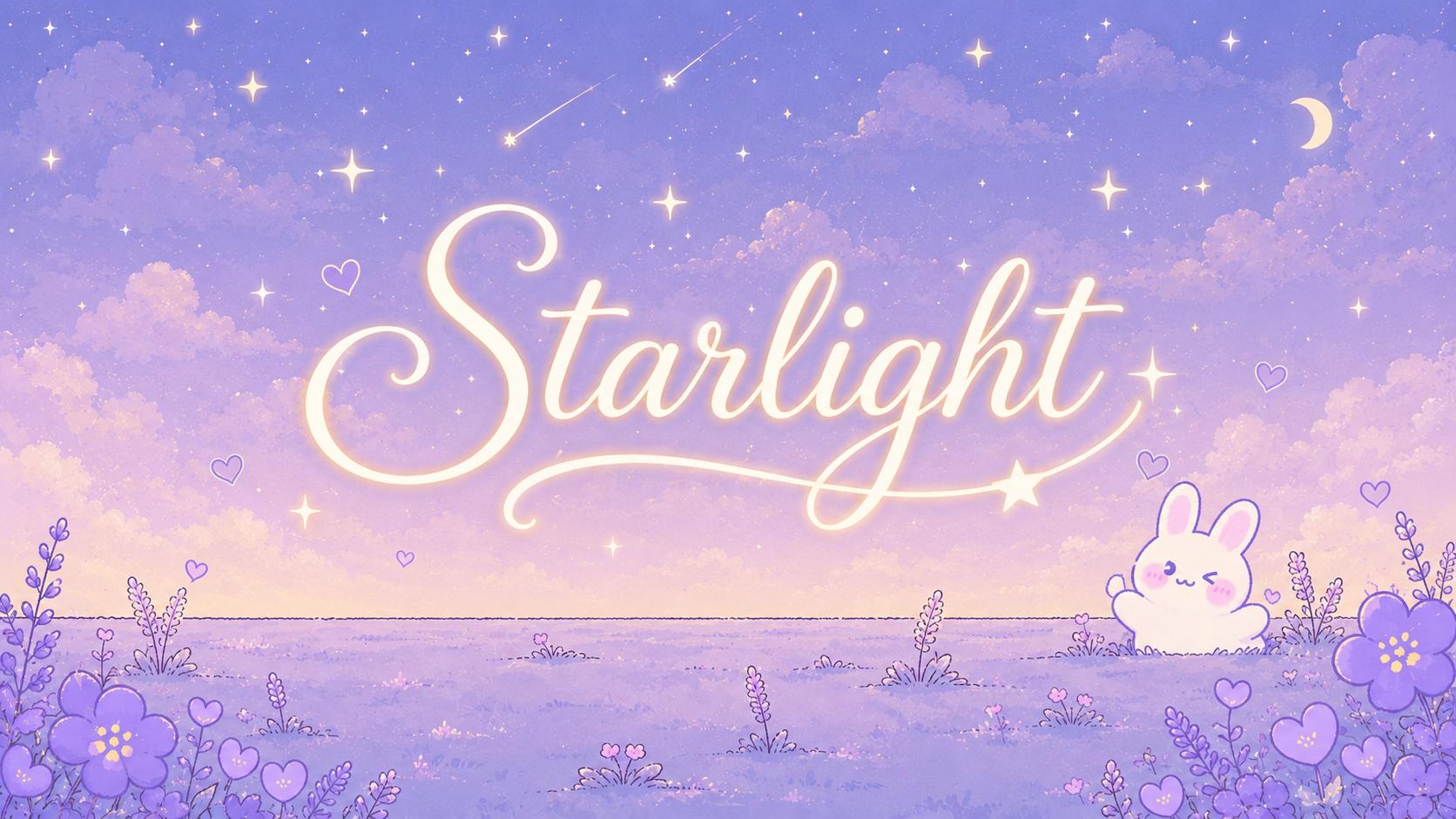 Discovery splash banner for ✨. Starlight | Chill • Social • Gaming • Giveaways • Events! Discord server