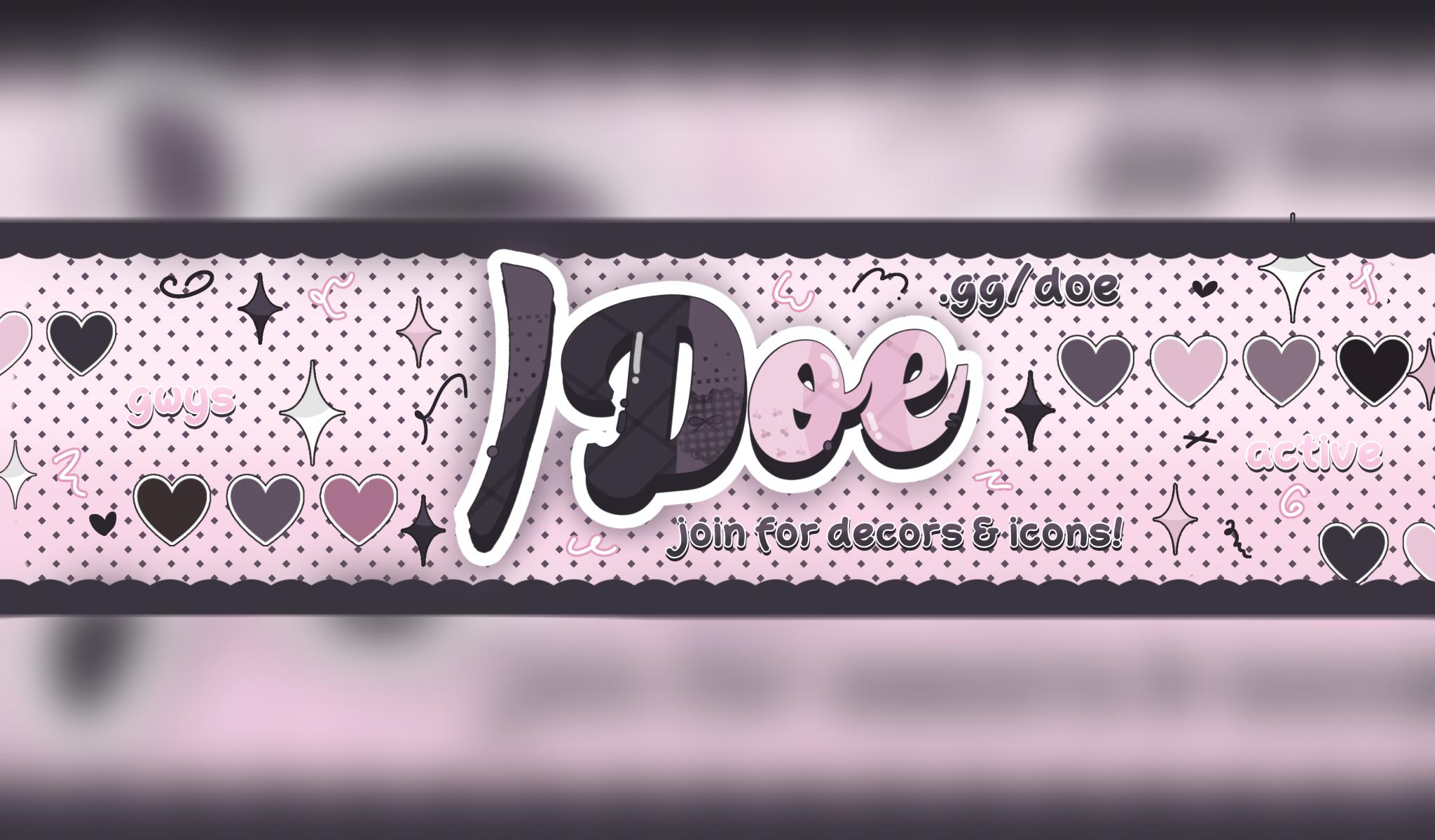 Discovery splash banner for ݂۫ ׄ ૮ ノdoe ა ᜊ gωуѕ ・ decorѕ ・ gυιℓd tag𝓼 ! Discord server