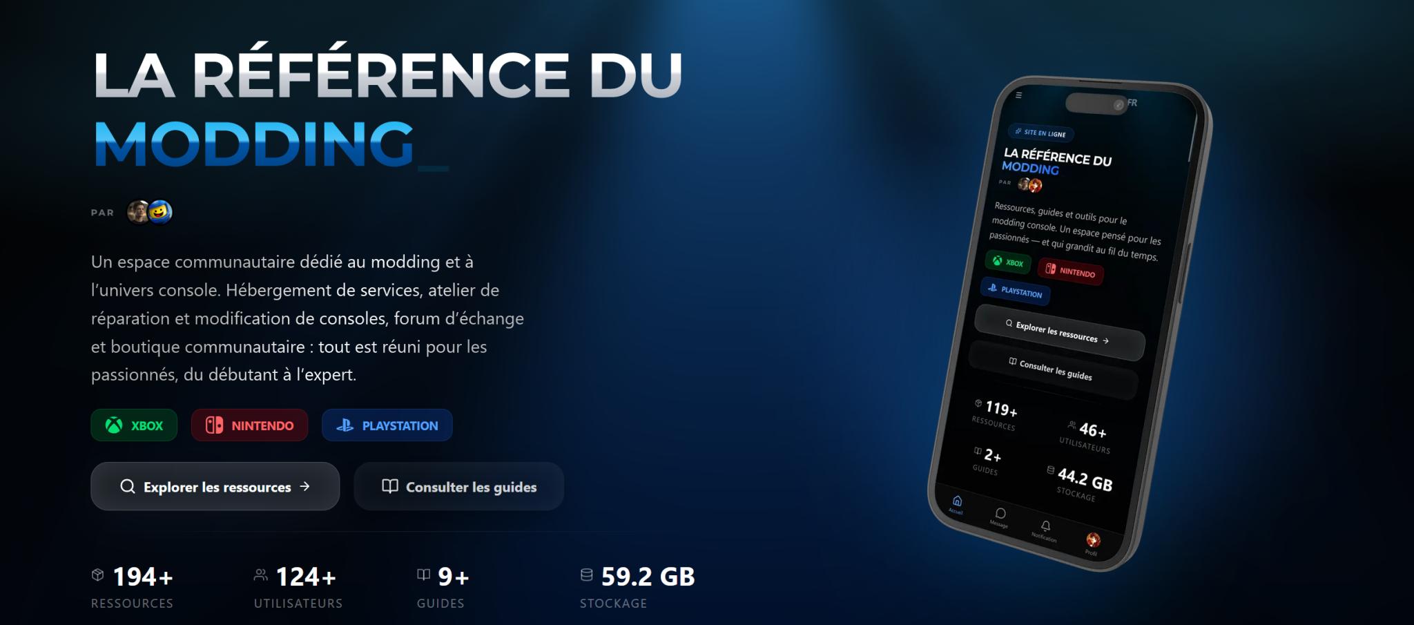 Discovery splash banner for LA RÉFÉRENCE DU MODDING Discord server