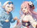 Discovery splash banner for KomikoAI - AI Art, Characters & Fandoms Discord server