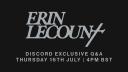Discovery splash banner for Erin LeCount ♡ · °✩ Discord server