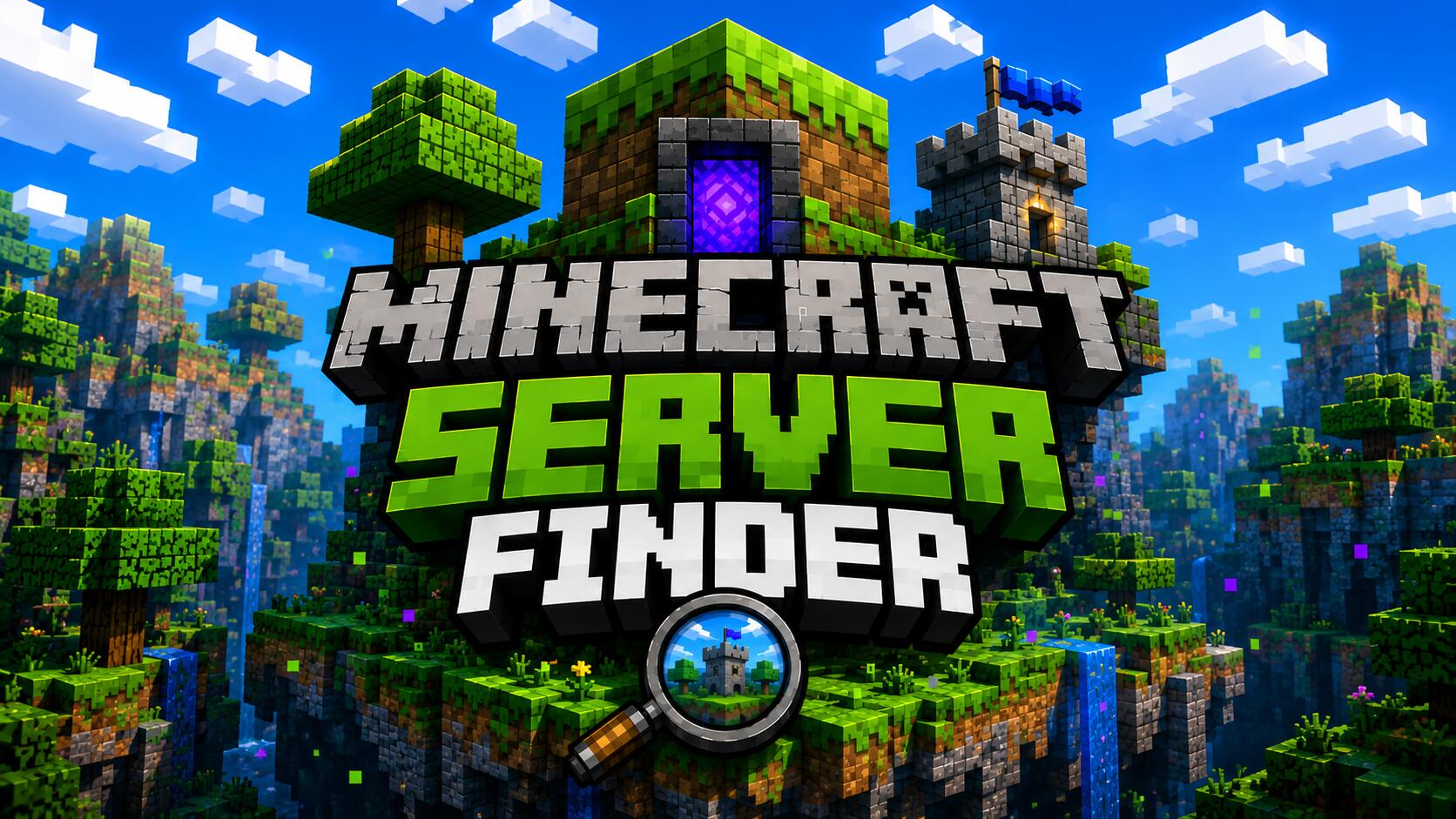 Discovery splash banner for Minecraft Server Finder Discord server