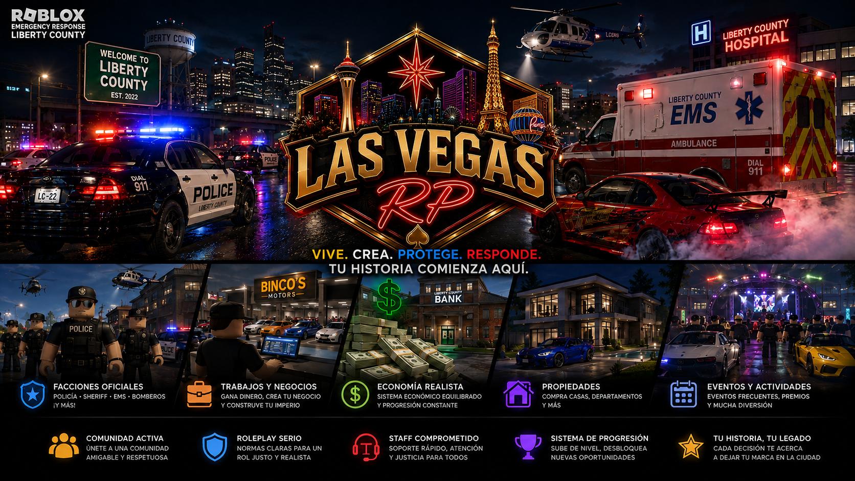 Discovery splash banner for 𝐋𝐚𝐬 𝐕𝐞𝐠𝐚𝐬 𝐑𝐏 Discord server