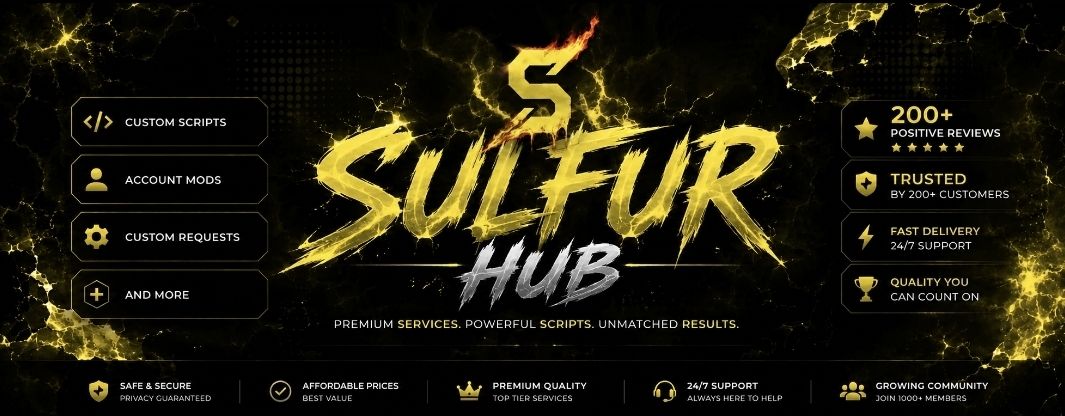 Discovery splash banner for Sulfur Hub Discord server