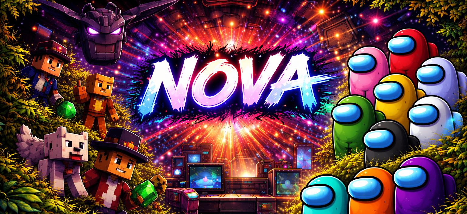 Discovery splash banner for Nova Games Discord server