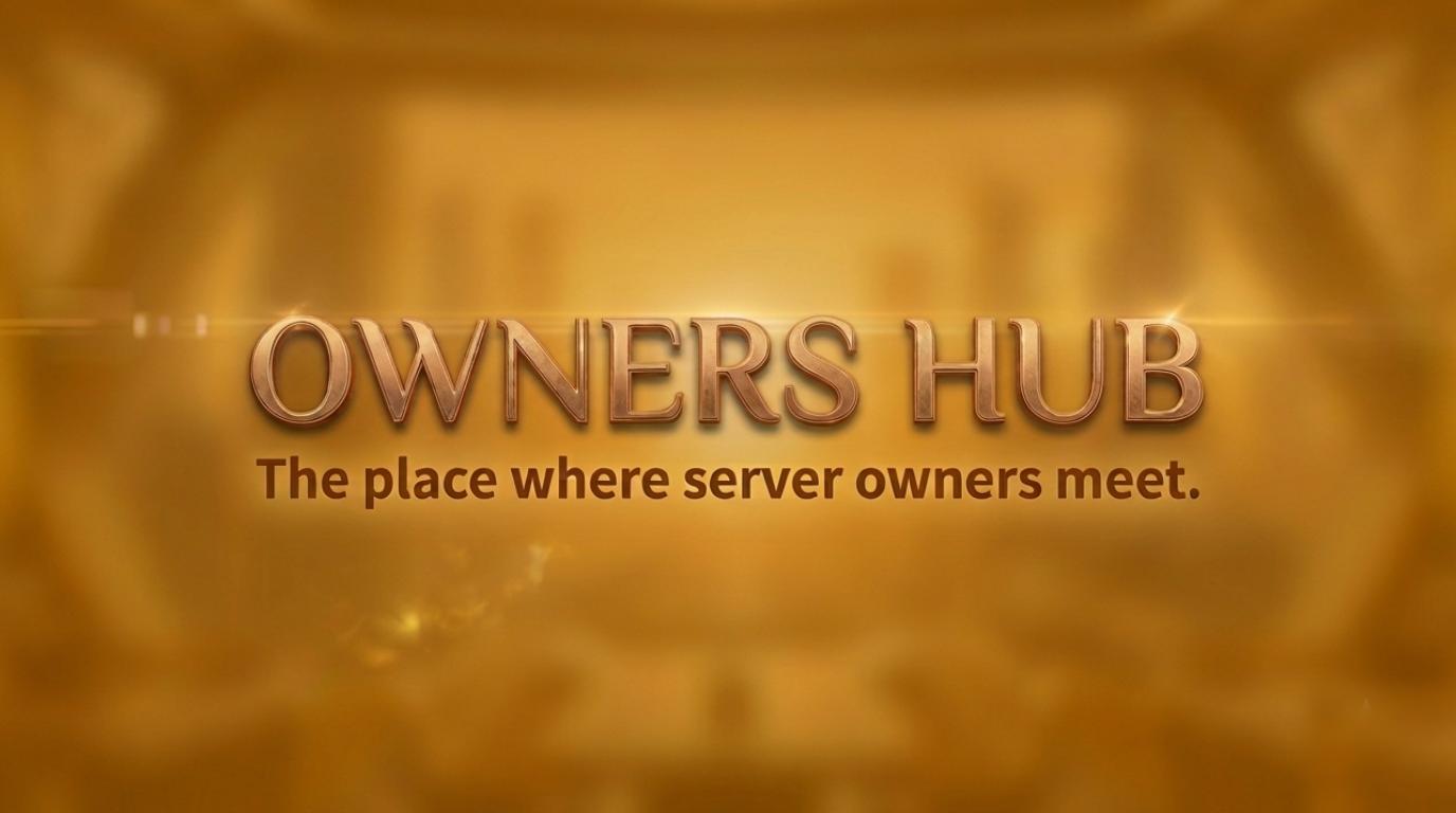 Discovery splash banner for Owners Hub Discord server