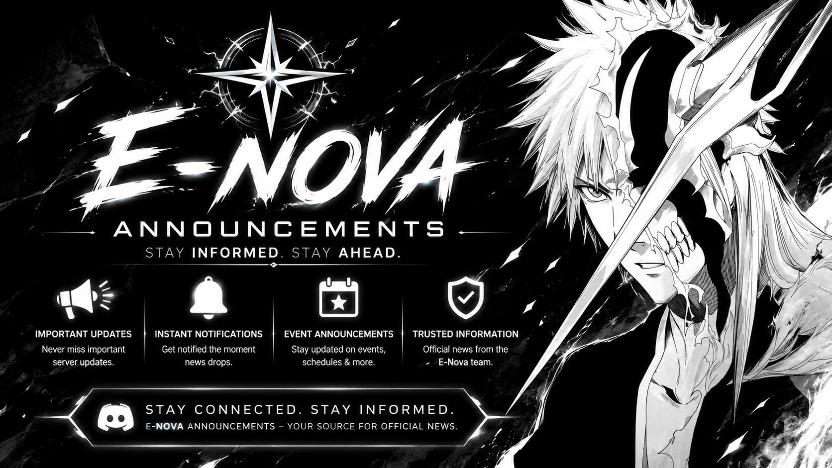 Discovery splash banner for E-Nova | Social • Vc • Gaming Discord server