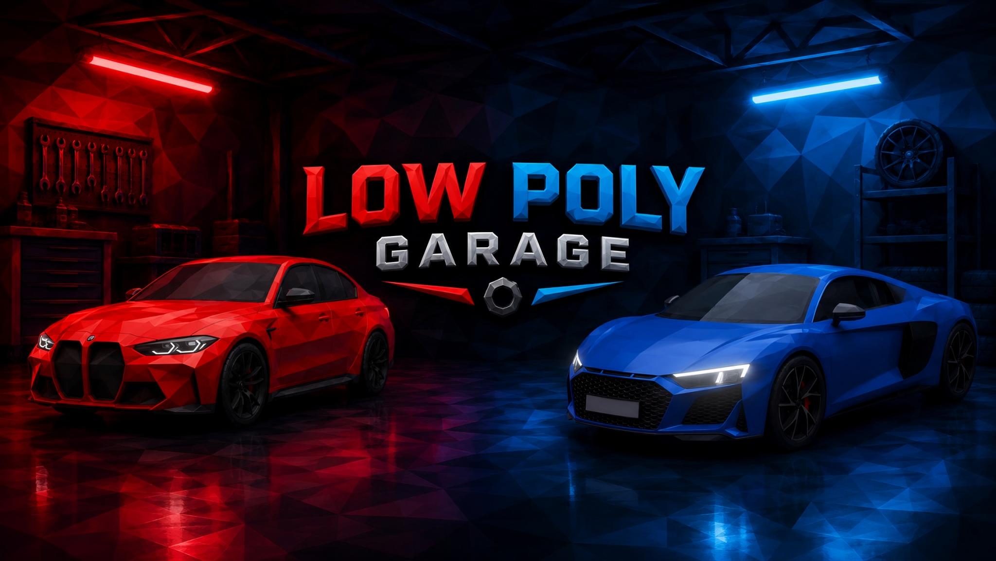 Discovery splash banner for Low Poly Garage Discord server