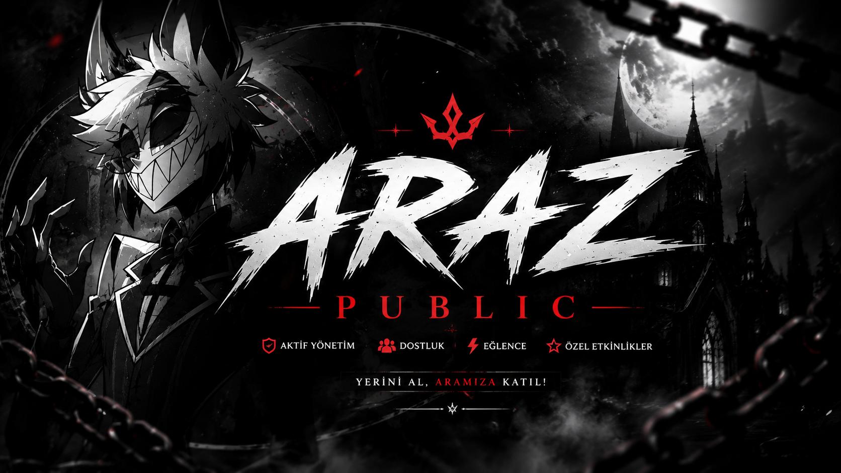 Discovery splash banner for ・ARAZ | Public -> 1K Discord server