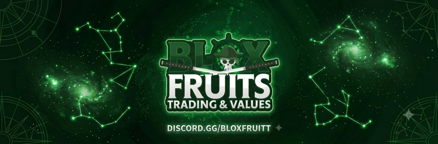 Discovery splash banner for Blox Fruits | Trading & Values Discord server