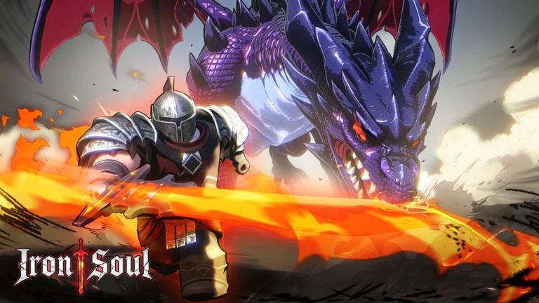 Discovery splash banner for Iron Soul: Dungeon | Roblox Discord server