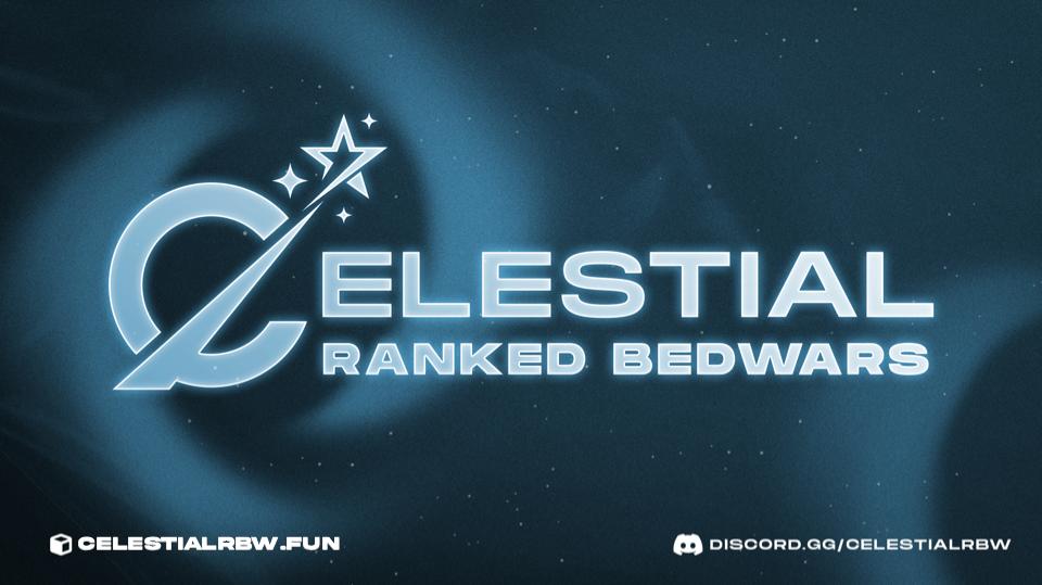 Discovery splash banner for Celestial Ranked Bedwars Discord server