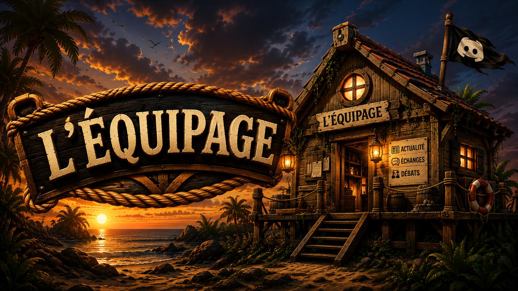Discovery splash banner for L’équipage Discord server