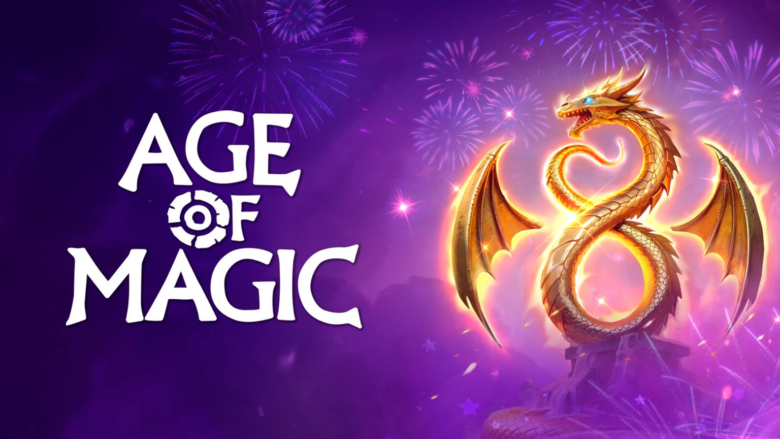 Discovery splash banner for Age of Magic Discord server