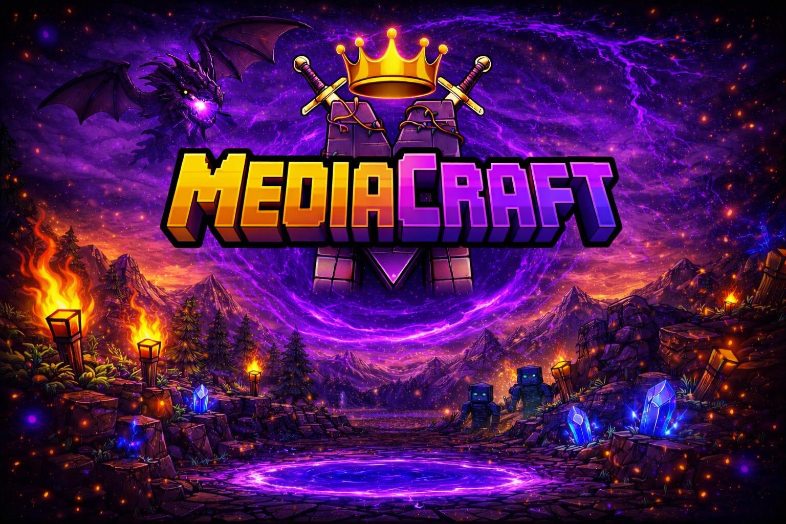Discovery splash banner for MediaCraft Network Discord server