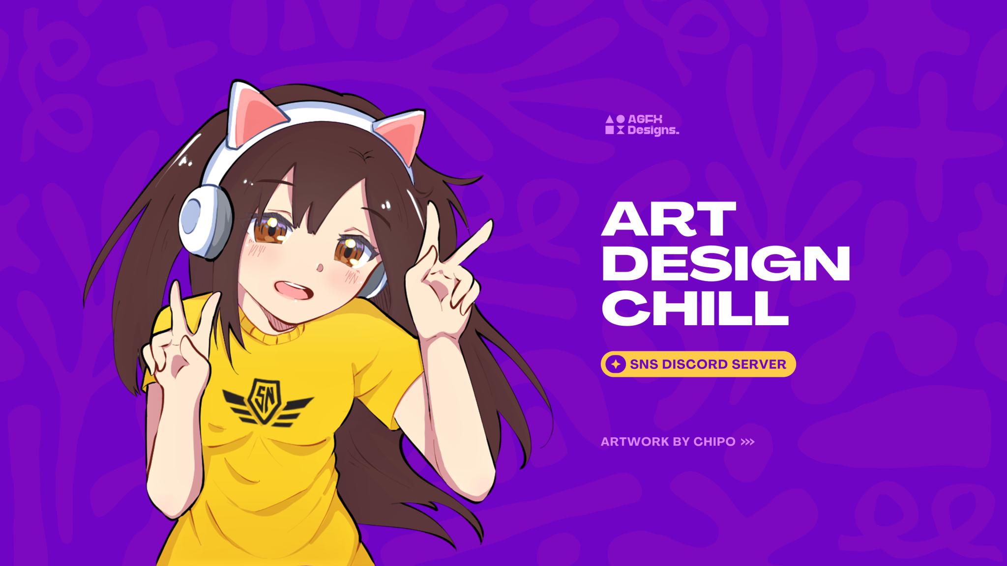 Discovery splash banner for SNS Club - Art, Design & Chill (by AGFX) Discord server