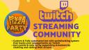 Discovery splash banner for Pizza Party (Twitch Streaming Community) Discord server