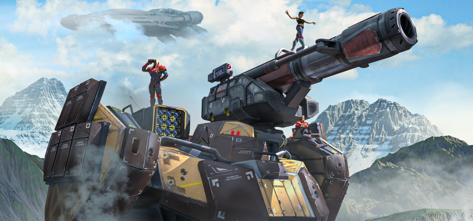 Discovery splash banner for War Robots Discord server