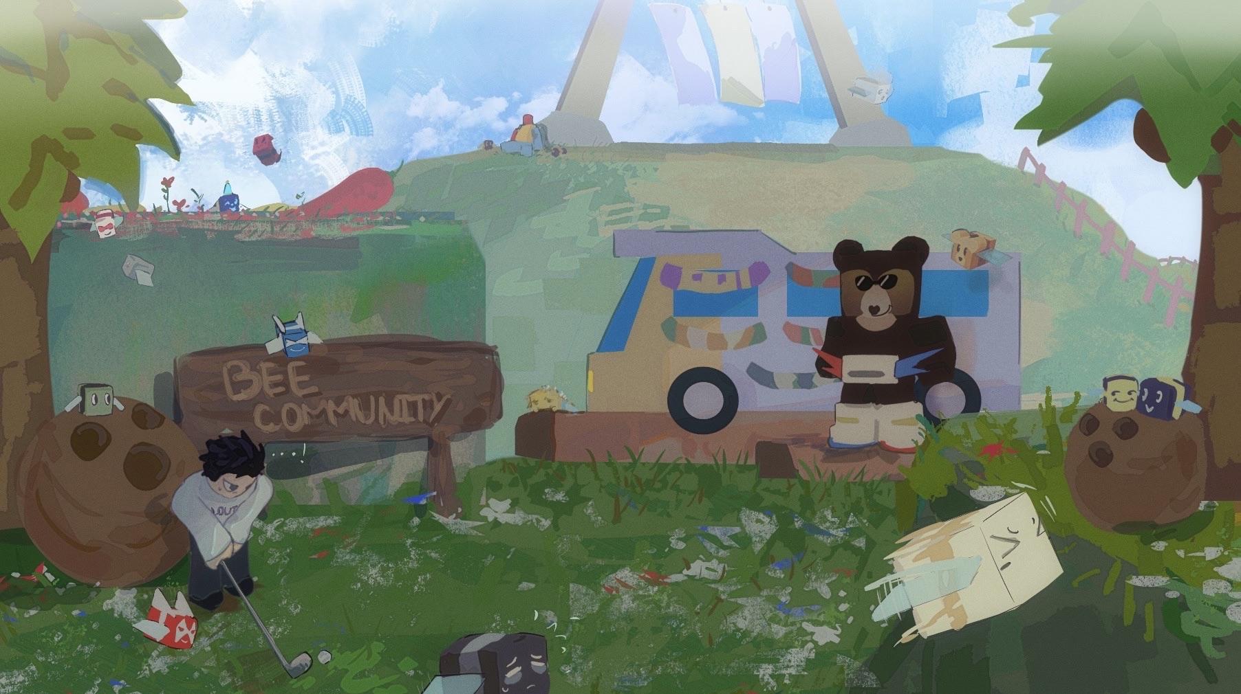 Discovery splash banner for Bee Community Discord server