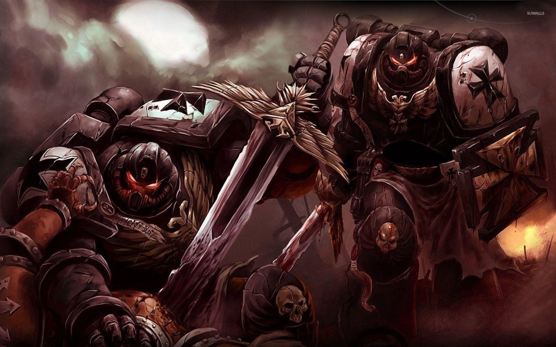 Discovery splash banner for The Black Templars Discord server