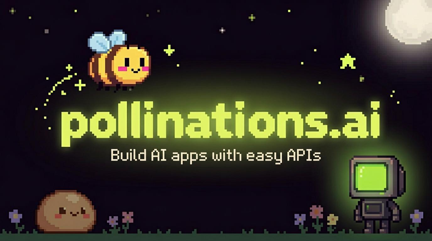 Discovery splash banner for pollinations.ai Discord server